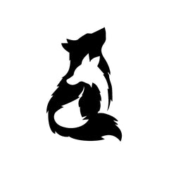 Wolf Yin Yang Lover vinyl decal sticker