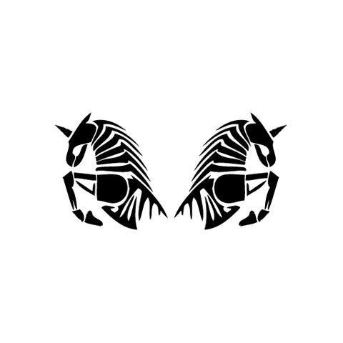 Zebra Robot Mirror vinyl decal sticker