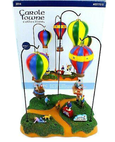 2014 Lemax Carole Towne Sky High City Park Animated Hot Air Balloon